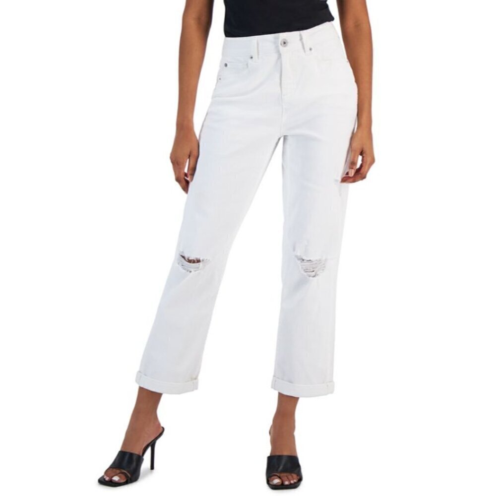 I.N.C. International Concepts Size 2 / 26 Mid Rise Ripped Boyfriend Jeans NWOT